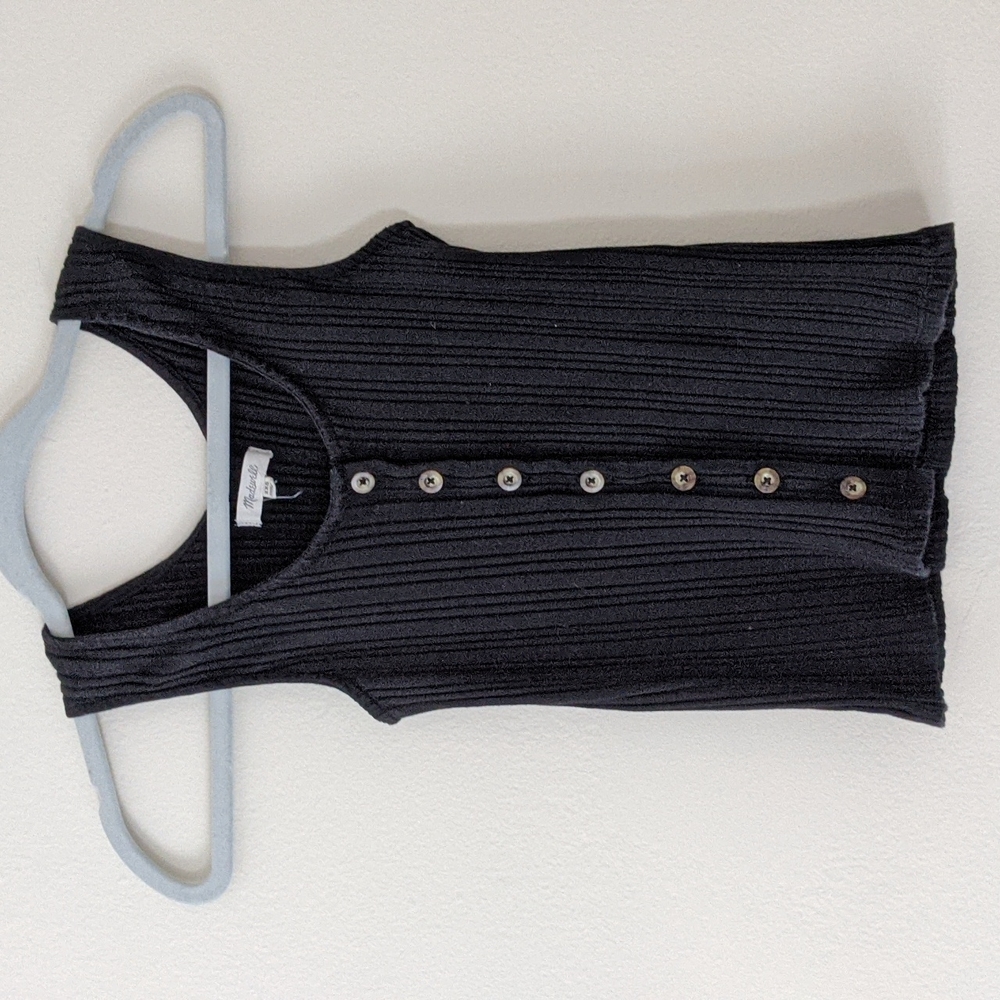 Madewell Black Tank Top (with buttons)